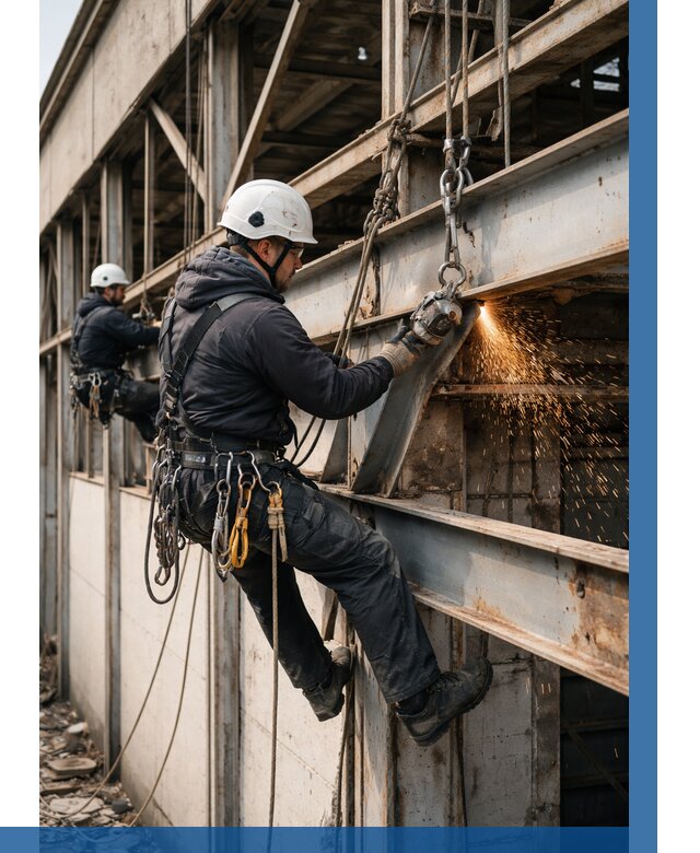 Демонтаж металлоконструкций на высоте в Серове от 6631р. |ВЫСОТНИК-Срв