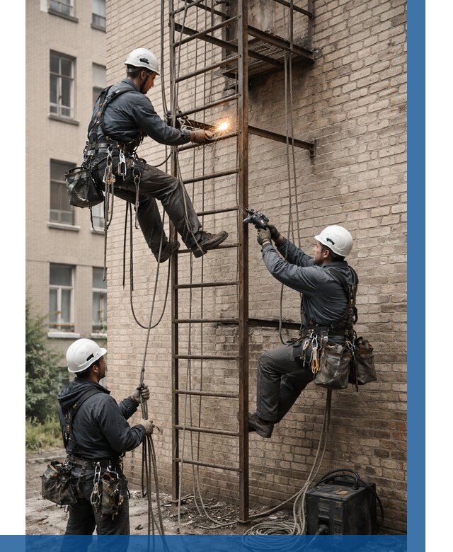 Ремонт пожарной лестницы в Серове от 7652 р. | ВЫСОТНИК-Срв