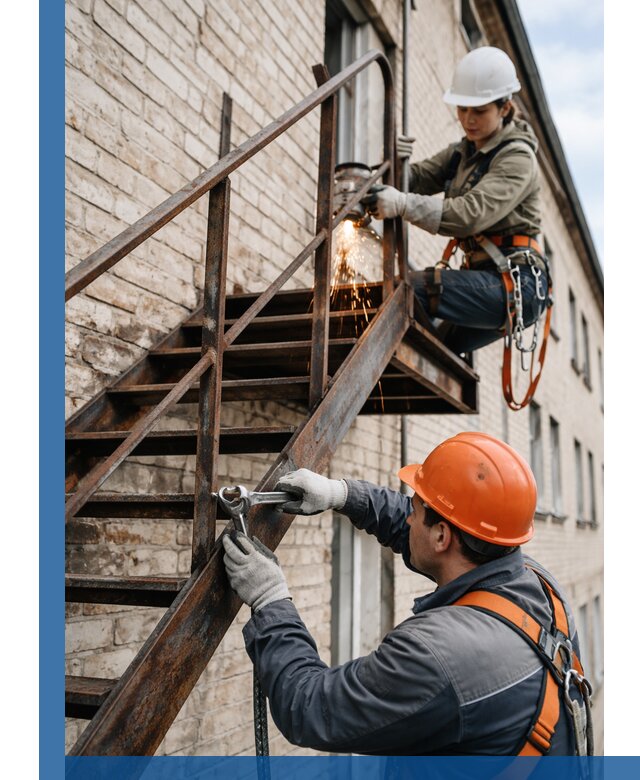 Ремонт и восстановление пожарных лестниц с выездом в Серове