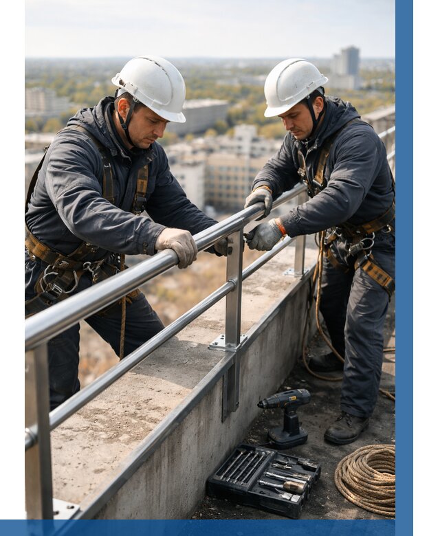 Монтаж перил на высоте в Серове от 2551 р. | ВЫСОТНИК-Срв