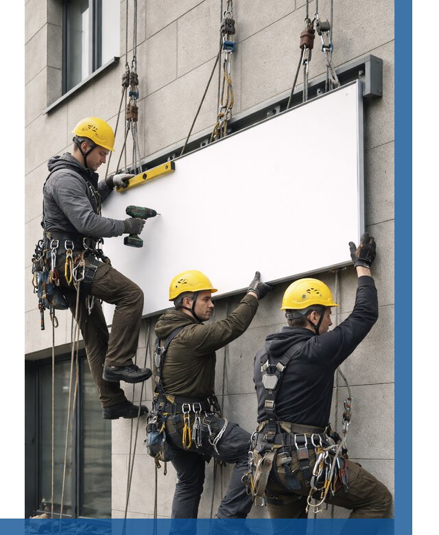 Монтаж рекламной вывески в Серове от 8162 р. | ВЫСОТНИК-Срв