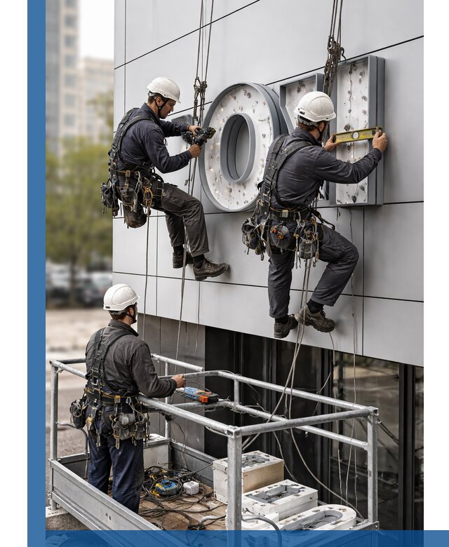 Профессиональный монтаж световых букв в Серове под ключ