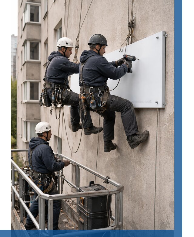 Монтаж табличек и указателей в Серове от 3571 р. | ВЫСОТНИК-Срв