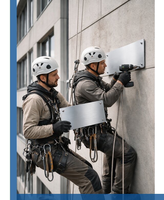 Монтаж табличек и указателей в Серове для зданий и сооружений