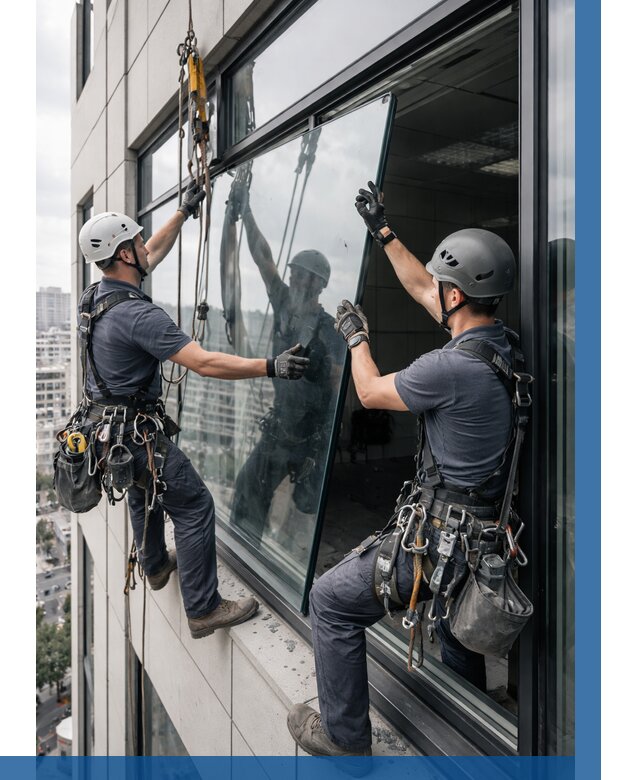 Замена стеклопакетов на высоте в Серове от 5611 р. | ВЫСОТНИК-Срв