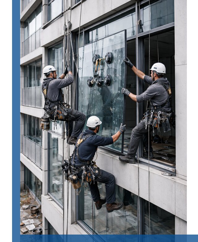 Фасадное остекление и монтаж витражей зданий в Серове под ключ