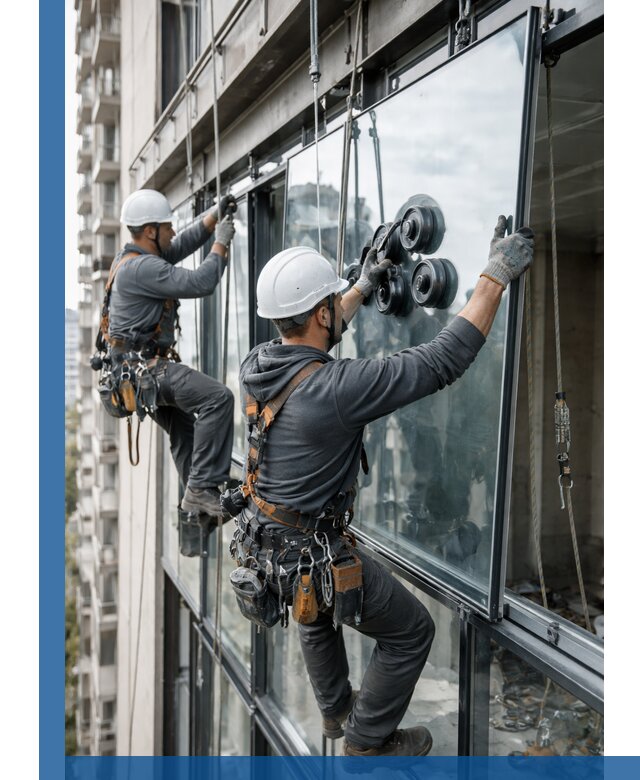 Витражное остекление фасадов и лоджий в Серове под ключ