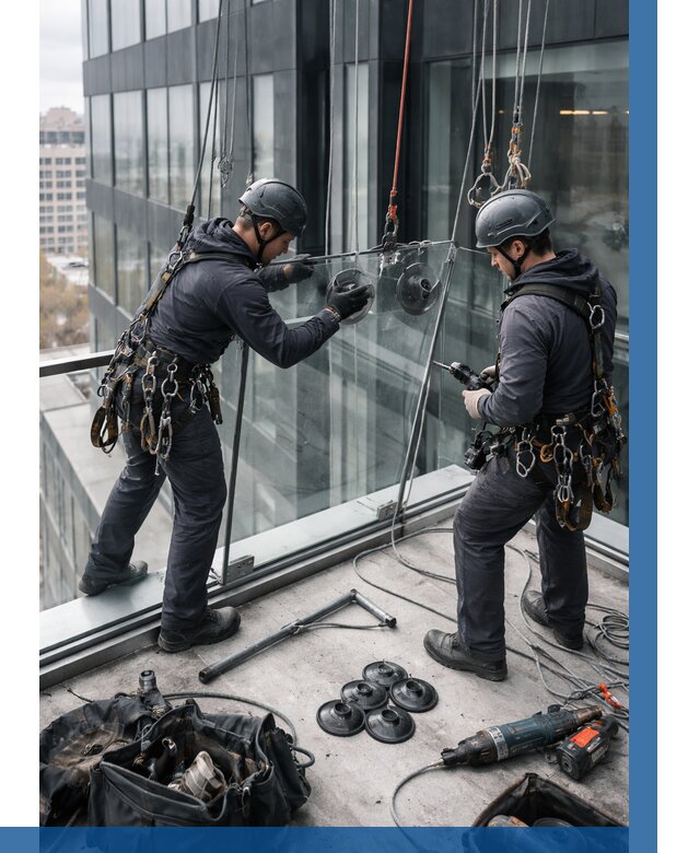 Монтаж стеклянных ограждений в Серове от 2551 р. | ВЫСОТНИК-Срв