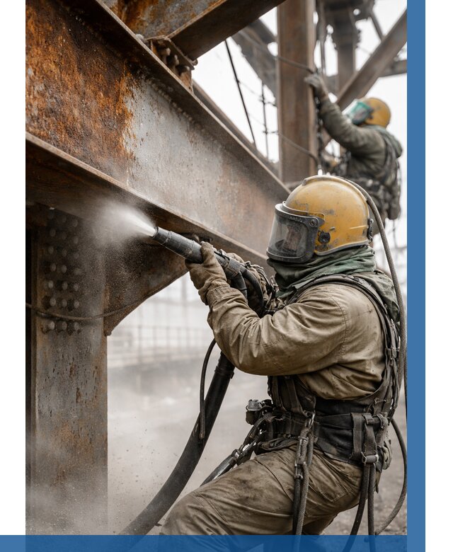 Пескоструйная очистка металлоконструкций в Серове по 612 р.  ВЫСОТНИК-Срв