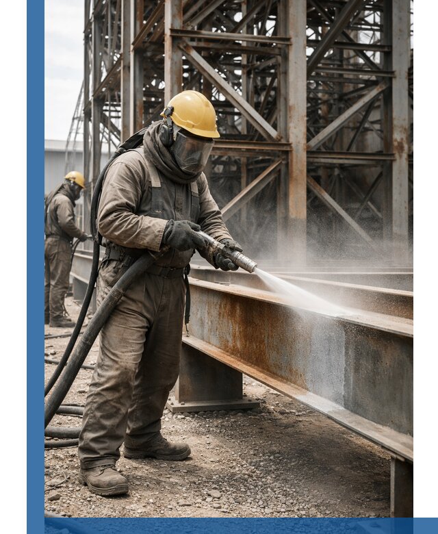 Пескоструйная очистка металлоконструкций в Серове промышленная