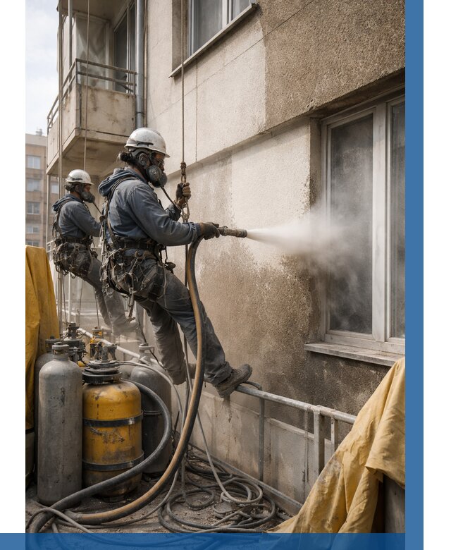 Пескоструйная очистка фасада в Серове от 663 р. | ВЫСОТНИК-Срв