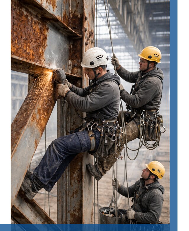 Зачистка металла от ржавчины в Серове от 357 р. | ВЫСОТНИК-Срв