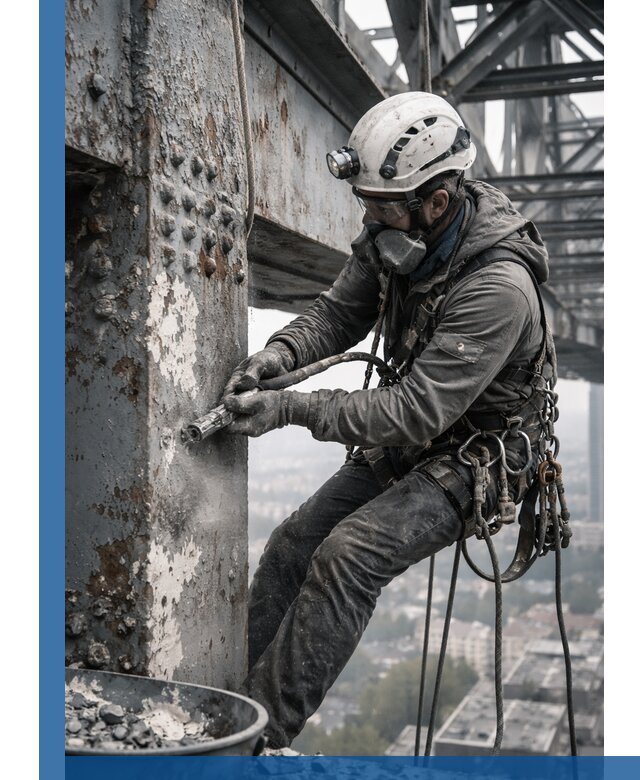 Удаление старой краски с металлических конструкций в Серове