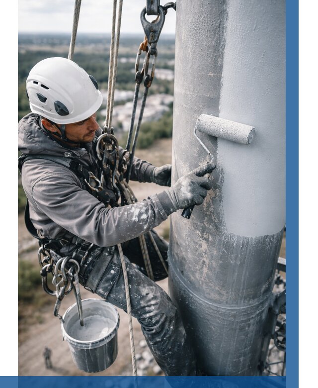 Покраска мачт связи под ключ в Серове от 867 р. | ВЫСОТНИК-Срв