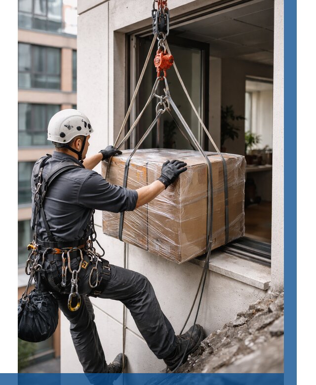 Подъем груза через окно в Серове от 4591 р. | ВЫСОТНИК-Срв