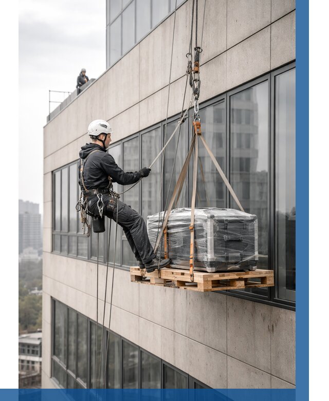 Спуск груза по фасаду в Серове от 3571 р. | ВЫСОТНИК-Срв