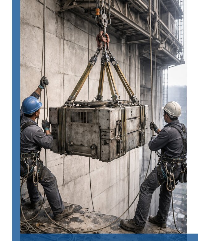 Такелажные работы на высоте, подъем и монтаж грузов в Серове