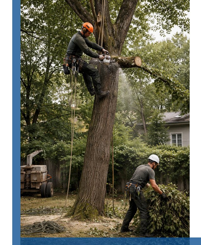 Кронирование деревьев в Серове, безопасная высотная обрезка