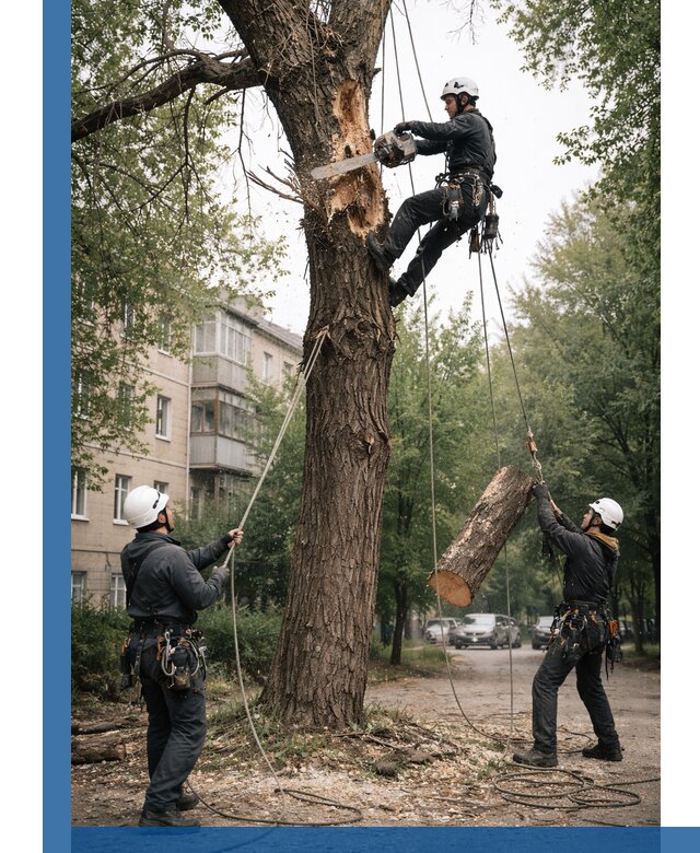 Срочное удаление аварийных деревьев в Серове с гарантией безопасности