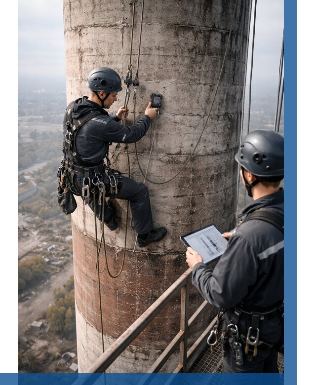 Обследование дымовой трубы в Серове от 8162 р. | ВЫСОТНИК-Срв