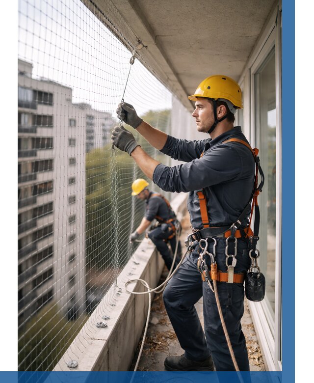 Монтаж сетки от птиц в Серове от 4591 р. | ВЫСОТНИК-Срв