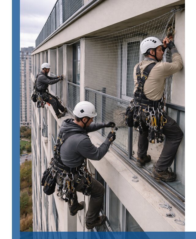 Профессиональный монтаж защитной сетки от птиц в Серове