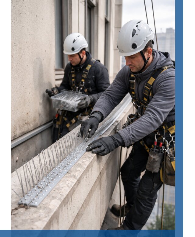 Установка шипов от птиц в Серове от 867 р. | ВЫСОТНИК-Срв